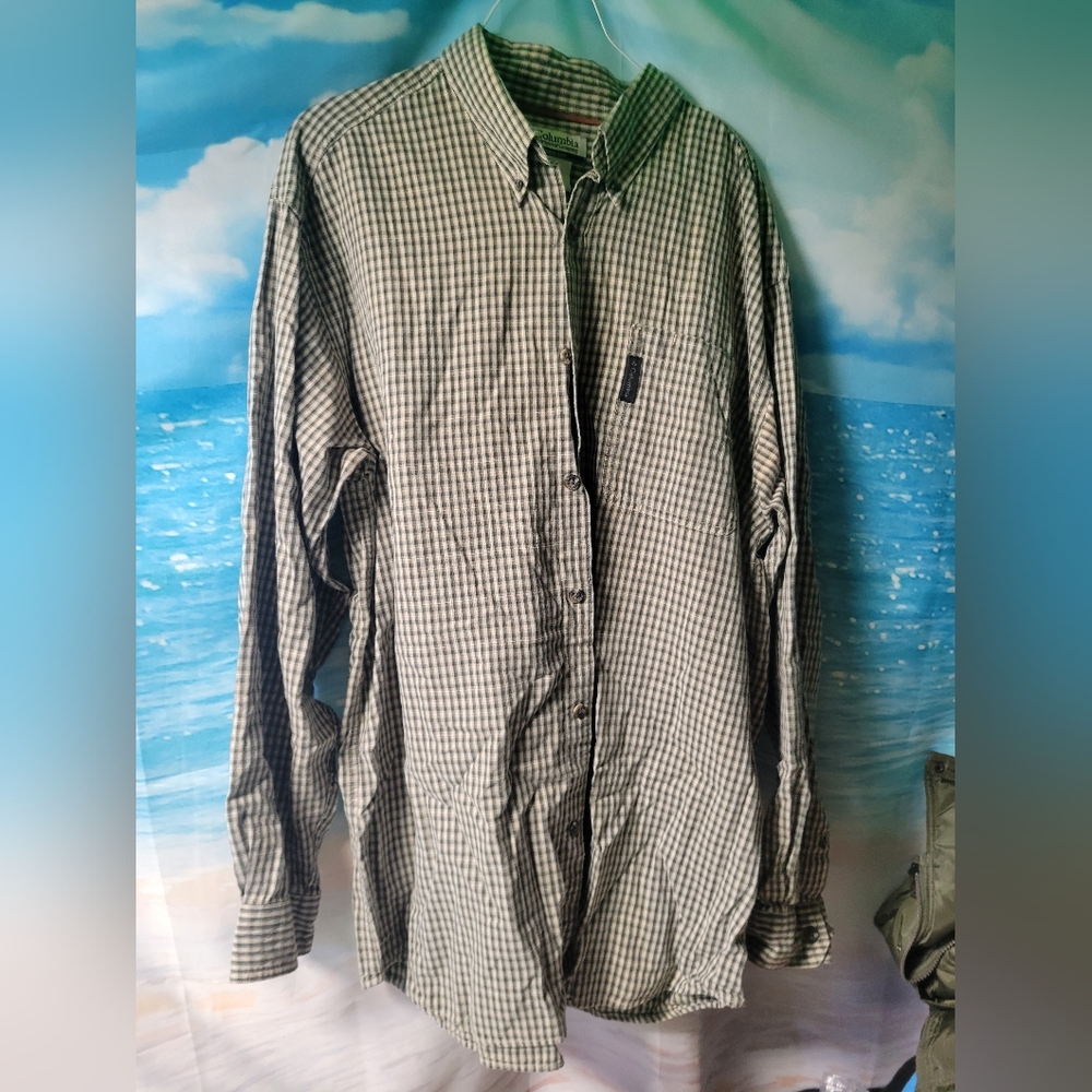 Columbia Long Sleeve Plaid Button Down Shirt Mens Size‎ XL